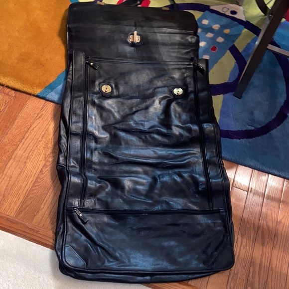 Rare Mark Cross Leather Vintage Hanging Garment Bag - Picture 6 of 9